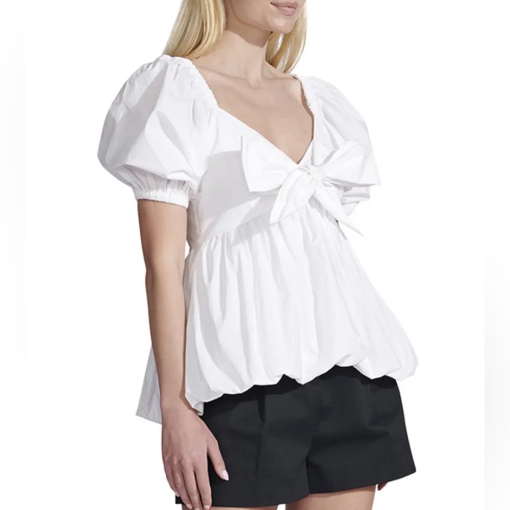 Womens Size S The Tie-Front Bubble Top in White. Perfect condition. Never worn.